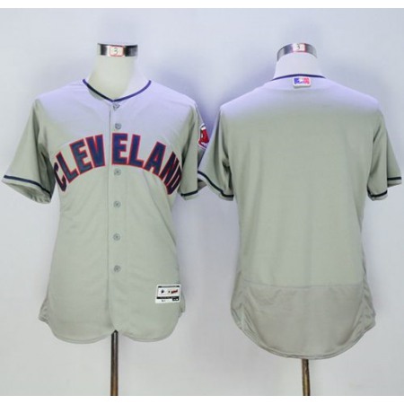 indians Blank Grey Flexbase Authentic Collection Stitched MLB Jersey