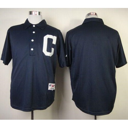 indians Blank Navy Blue 1902 Turn Back The Clock Stitched MLB Jersey