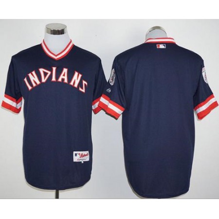 indians Blank Navy Blue 1976 Turn Back The Clock Stitched MLB Jersey