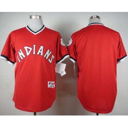 indians Blank Red 1974 Turn Back The Clock Stitched MLB Jersey