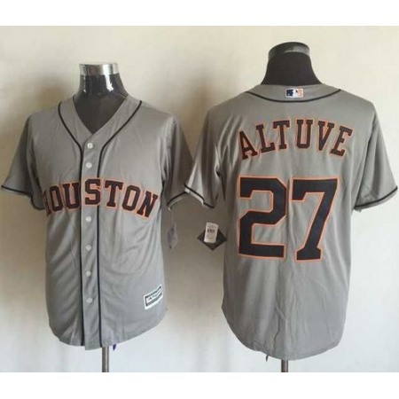 Astros #27 Jose Altuve Grey New Cool Base Stitched MLB Jersey