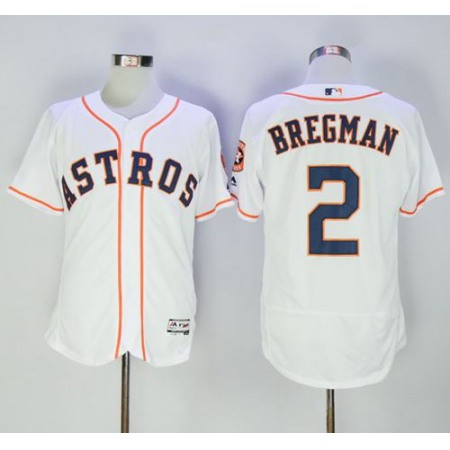 Astros #2 Alex Bregman White Flexbase Authentic Collection Stitched MLB Jersey