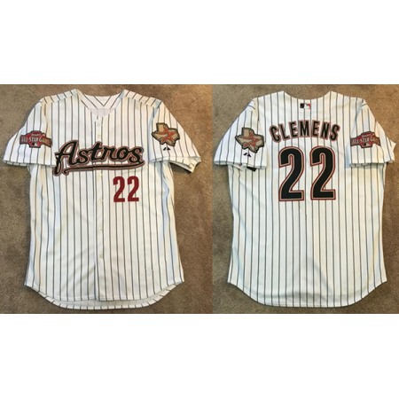 Men's Houston Astros #22 Roger Clemens White 2004 All Star Cool Base Stitched Baseball Jersey