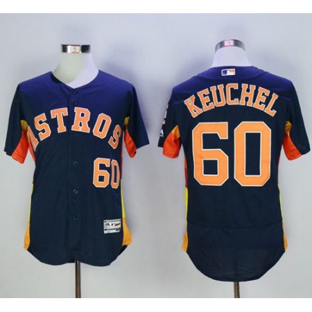 Astros #60 Dallas Keuchel Navy Blue Flexbase Authentic Collection Stitched MLB Jersey