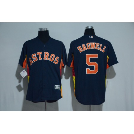 Men's Houston Astros #5 Jeff Bagwell Majestic Navy Alternate Cool Base Stitched MLB Jersey