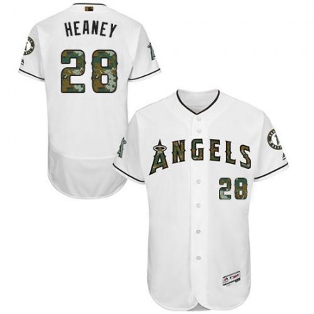 Angels of Anaheim #28 Andrew Heaney White Flexbase Authentic Collection 2016 Memorial Day Stitched MLB Jersey
