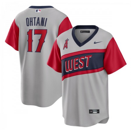 Men's Los Angeles Angels #17 Shohei Ohtani 2021 Little League Classic Road Cool Base Stitched Baseball Jersey