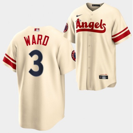 Men's Los Angeles Angels #3 Taylor Ward 2022 Cream City Connect Cool Base Stitched Jersey