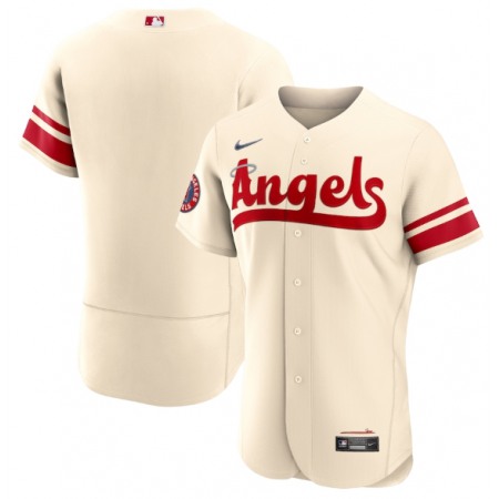 Men's Los Angeles Angels Blank 2022 Cream City Connect Flex Base Stitched Jersey