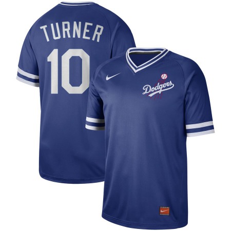Men's Los Angeles Dodgers #10 Justin Turner Blue Cooperstown Collection Legend Stitched MLB Jersey