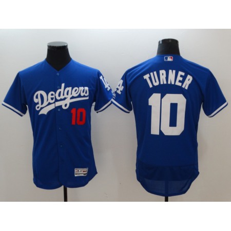 Men's Los Angeles Dodgers #10 Justin Turner Blue Flexbase Stitched MLB Jersey