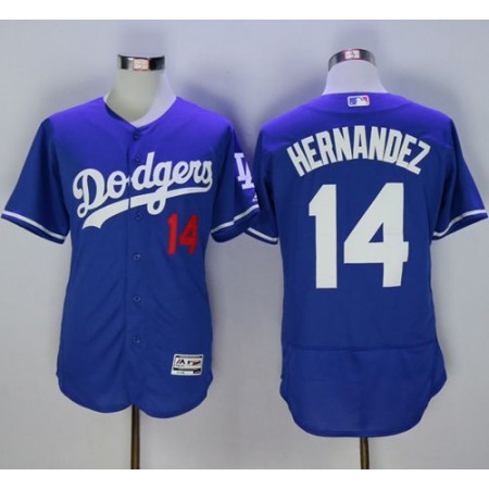 Dodgers #14 Enrique Hernandez Blue Flexbase Authentic Collection Stitched MLB Jersey
