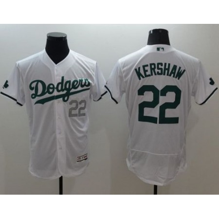 Dodgers #22 Clayton Kershaw White Celtic Flexbase Authentic Collection Stitched MLB Jersey