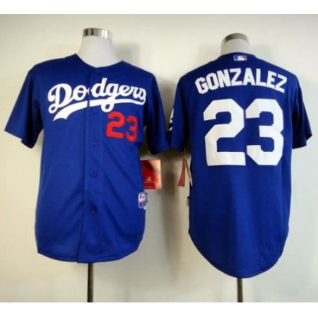 Dodgers #23 Adrian Gonzalez Blue Cool Base Stitched MLB Jersey