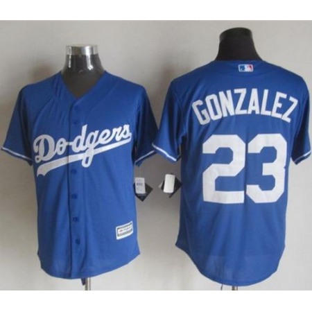 Dodgers #23 Adrian Gonzalez Blue New Cool Base Stitched MLB Jersey
