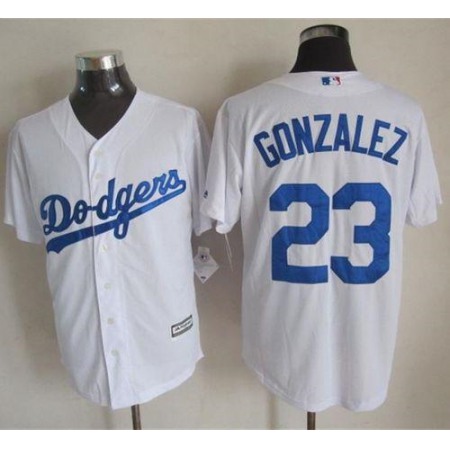 Dodgers #23 Adrian Gonzalez White New Cool Base Stitched MLB Jersey