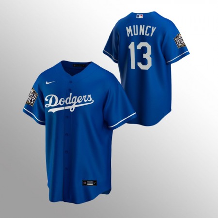 Men's Los Angeles Dodgers #13 Max Muncy Blue 2020 World Series Bound stitched Jersey