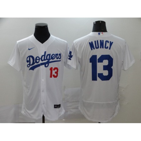 Men's Los Angeles Dodgers #13 Max Muncy White Flex Base Stitched MLB Jersey