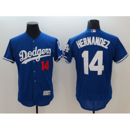 Men's Los Angeles Dodgers #14 Enrique Hernandez Blue Flexbase Stitched Jersey