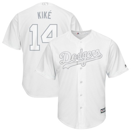 Men's Los Angeles Dodgers #14 Kike Hernandez "Kike"Majestic White 2019 Players' Weekend Replica Player Stitched MLB Jersey