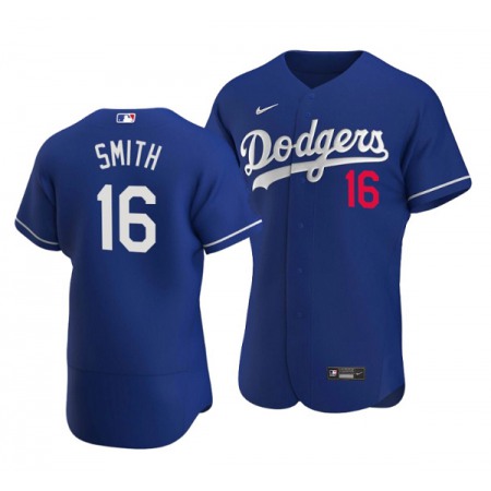 Men's Los Angeles Dodgers #16 Will Smith Blue Flex Base Stitched Jersey