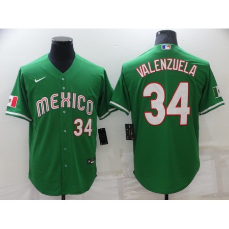 Men's Los Angeles Dodgers #34 Toro Valenzuela Green Mexico Stitched Baseball Jersey