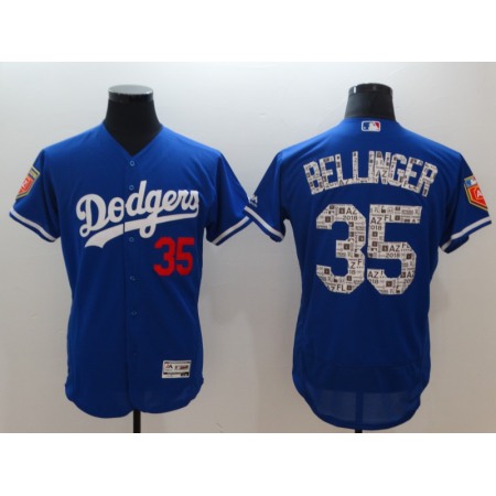 Men's Los Angeles Dodgers #35 Cody Bellinger Royal 2018 Spring Training Flexbase Stitched MLB Jersey
