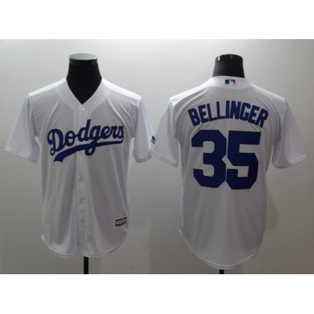 Men's Los Angeles Dodgers #35 Cody Bellinger White Cool Base Stitched MLB Jersey