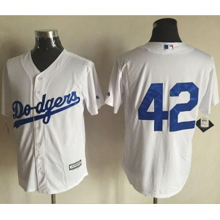 Dodgers #42 Jackie Robinson White New Cool Base Stitched MLB Jersey