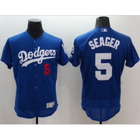 Dodgers #5 Corey Seager Blue Flexbase Authentic Collection Stitched MLB Jersey