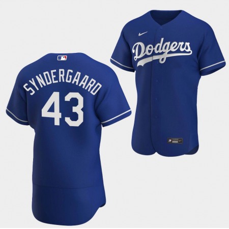 Men's Los Angeles Dodgers #43 Noah Syndergaard Blue Flex Base Stitched Baseball Jersey