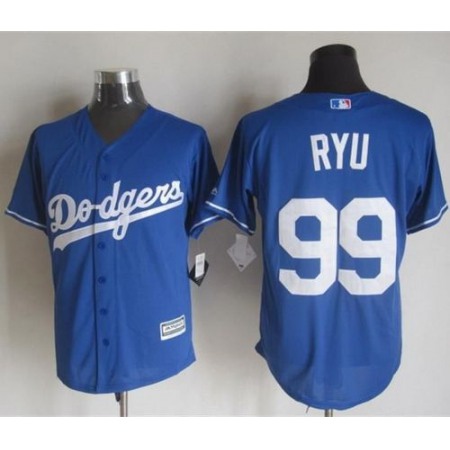Dodgers #99 Hyun-Jin Ryu Blue New Cool Base Stitched MLB Jersey