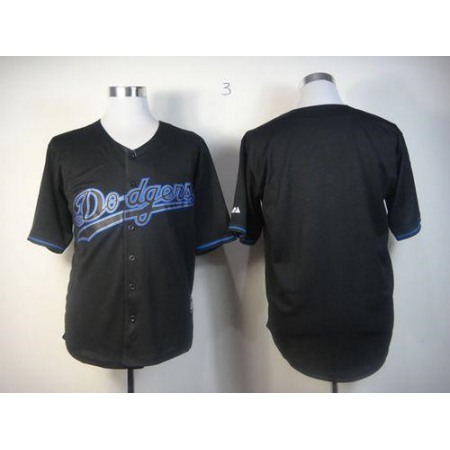 Dodgers Blank Black Fashion Stitched MLB Jersey