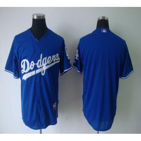 Dodgers Blank Blue Cool Base Stitched MLB Jersey