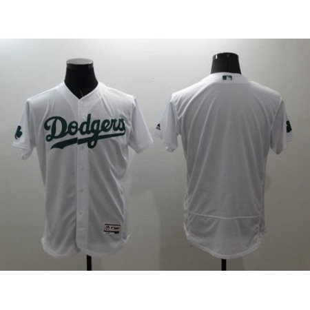 Dodgers Blank White Celtic Flexbase Authentic Collection Stitched MLB Jersey