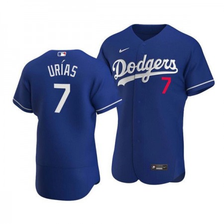Men's Los Angeles Dodgers #7 Julio Urias Blue Flex base Stitched MLB Jersey