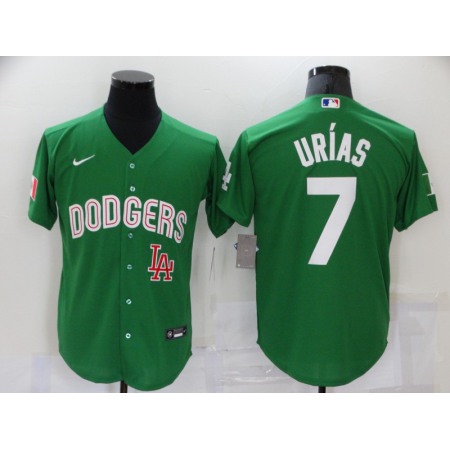 Men's Los Angeles Dodgers #7 Julio Urias Mexican Heritage Night Stitched Baseball Jersey