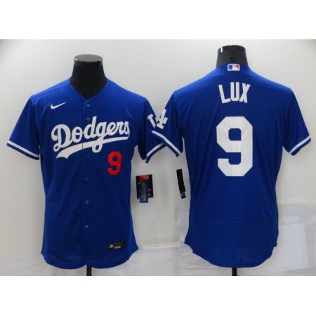 Men's Los Angeles Dodgers #9 Gavin Lux Royal Flex Base Stitched Jersey