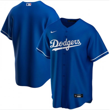 Men's Los Angeles Dodgers Blank Blue Cool Base Stitched MLB Jersey