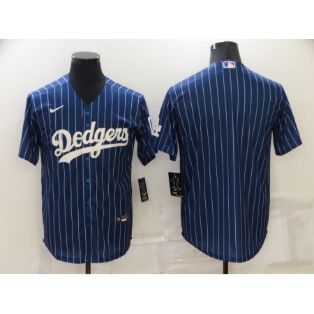 Men's Los Angeles Dodgers Blank Navy Cool Base Stitched Jersey