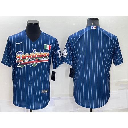 Men's Los Angeles Dodgers Blank Royal Mexico Cool Base Stitched Baseball Jersey