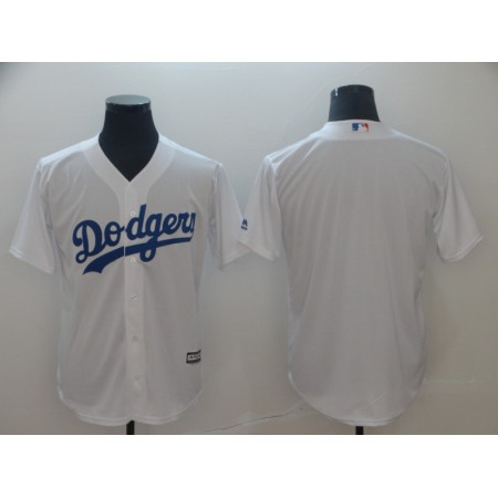 Men's Los Angeles Dodgers White Blank Cool Base Stitched MLB Jersey