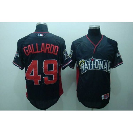 Brewers #49 Yovani Gallardo Blue Nation League 2010 All Star BP Stitched MLB Jersey