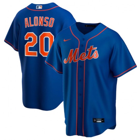 Men's New York Mets #20 Pete Alonso Blue Cool Base Stitched MLB Jersey