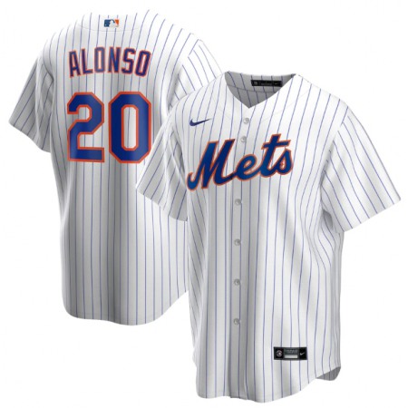 Men's New York Mets #20 Pete Alonso White Cool Base Stitched MLB Jersey