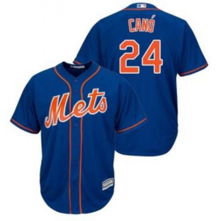 Men's New York Mets #24 Robinson Cano Blue 2019 Cool Base Stitched MLB Jersey