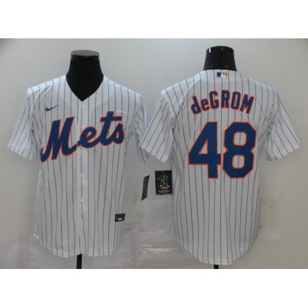 Men's New York Mets #48 Jacob deGrom White Cool Base Stitched MLB Jersey