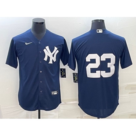 Men's New York Yankees #23 Don Mattingly Navy Cool Base Stitched Baseball Jersey