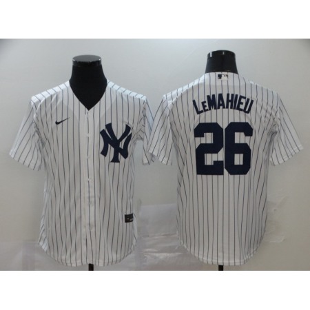 Men's New York Yankees #26 DJ LeMahieu White Cool Base Stitched MLB Jersey
