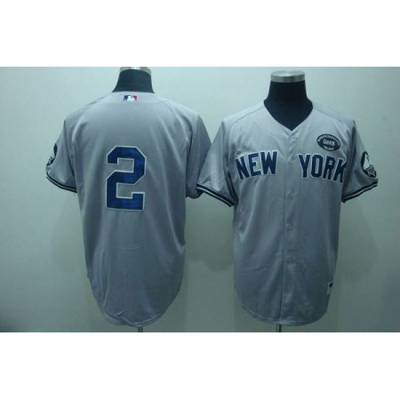 Yankees #2 Derek Jeter Grey GMS The Boss Stitched MLB Jersey